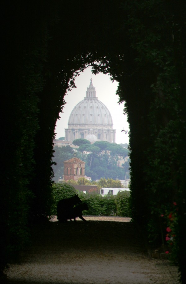Vatican view thru a hole by Locspics